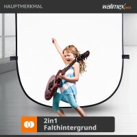 walimex pro Falthintergrund 150x200cm schwarz/weiß PE