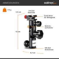 walimex Metall Blitz- und Schirmhalter