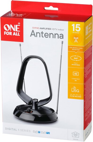 One for All DVB-T Antenne 43 dB SV9143-5G