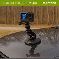 mantona Saugnapfhalterung XL 1/4Zoll + GoPro Mount