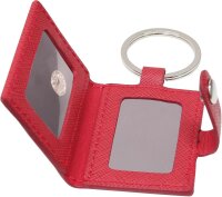 Deknudt Schlüsselanhänger rot 3,5x4,5 Kunstleder        S59NS4