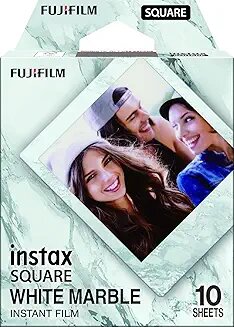1 Fujifilm instax Square Film white marble