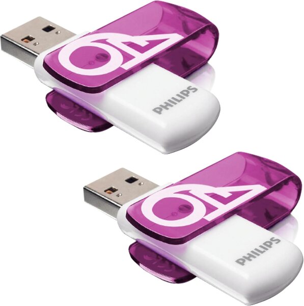 Philips USB 2.0 2-Pack      64GB Vivid Edition Magic Purple