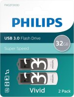 Philips USB 3.0 2-Pack      32GB Vivid Edition Shadow Grey