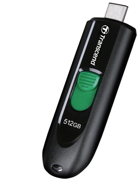 Transcend JetFlash 790 C USB-Stick 512 GB USB Typ-C 3.2 Gen 1 (3.1 Gen 1) Schwarz, Grün