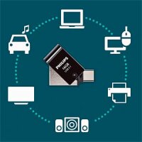 Philips 2 in 1 OTG          16GB USB 3.1 + USB C Midnight Black