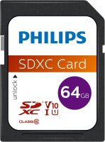 Philips SDXC Card           64GB Class 10 UHS-I U1