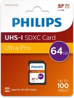 Philips SDXC Card           64GB Class 10 UHS-I U3 V30 A1