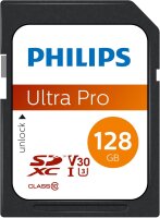 Philips SDXC Card          128GB Class 10 UHS-I U3 V30 A1