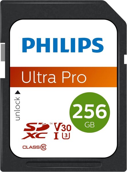 Philips SDXC Card          256GB Class 10 UHS-I U3 V30 A1
