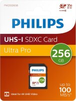 Philips SDXC Card          256GB Class 10 UHS-I U3 V30 A1