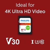 Philips SDXC Card          256GB Class 10 UHS-I U3 V30 A1