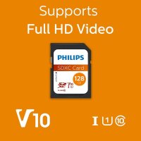 Philips SDXC Card          128GB Class 10 UHS-I U1