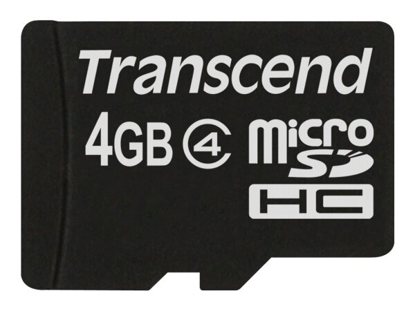 Transcend TS4GUSDC4 Micro SDHC 4GB Class 4 Speicherkarte Schwarz