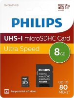 Philips MicroSDHC Card       8GB Class 10 UHS-I U1 incl. Adapter