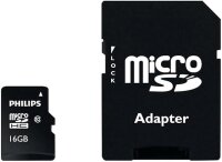Philips MicroSDHC Card      16GB Class 10 UHS-I U1 incl....