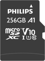 Philips MicroSDXC Card     256GB Class 10 UHS-I U1 incl. Adapter