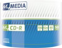 1x50 MyMedia CD-R 80 / 700MB 52x Speed Wrap