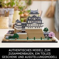 LEGO Architecture Burg Himeji, Modellbausatz für Erwachsene, Wahrzeichen-Kollektion, Set für Fans kreativer Gartenarbeit und japanischer Kultur, mit Kirschblütenbaum, Geschenk für Sie und Ihn 21060