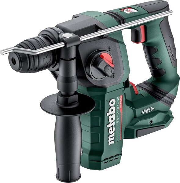 Metabo Akku-Bohrhammer BH 18 LTX BL 16 – 600324840 – 18 V – Bohrhammer mit Brushless-Motor zum Hammerbohren und Bohren – Ohne Akku und Ladegerät