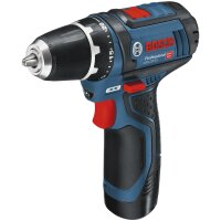 BOSCH GSR12V-15 Akku-Bohrschrauber 2x2.0Ah Bag Bits...