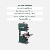 Metabo BAS 261 Precision Elektro-Bandsäge