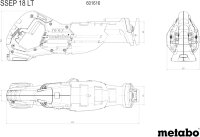 metabo Akku Säbelsäge SSEP 18 LT - 18 V, 0–3000/min Hubzahl, 32 mm Hub - Pendelhub