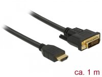 Delock Kabel DVI 24+1 Stecker > HDMI-A Stecker 1,0 m