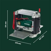 metabo Dickenhobel DH 330, Mobile Hobelmaschine mit 1800 W und HSS-Messer