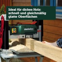 metabo Dickenhobel DH 330, Mobile Hobelmaschine mit 1800 W und HSS-Messer