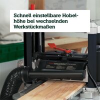 metabo Dickenhobel DH 330, Mobile Hobelmaschine mit 1800 W und HSS-Messer