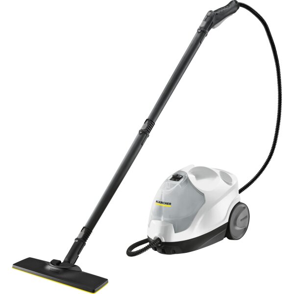 Kärcher Dampfreiniger SC 4 EasyFix, Dampfdruck: 3,5 bar, Aufheizzeit: 4 min., Leistung: 2.000 W, Flächenleistung: 100 m², 2-Tank-System: 0,5 l + 0,8 l, mit Bodenreinigungsset EasyFix, Düsen und Bezüge