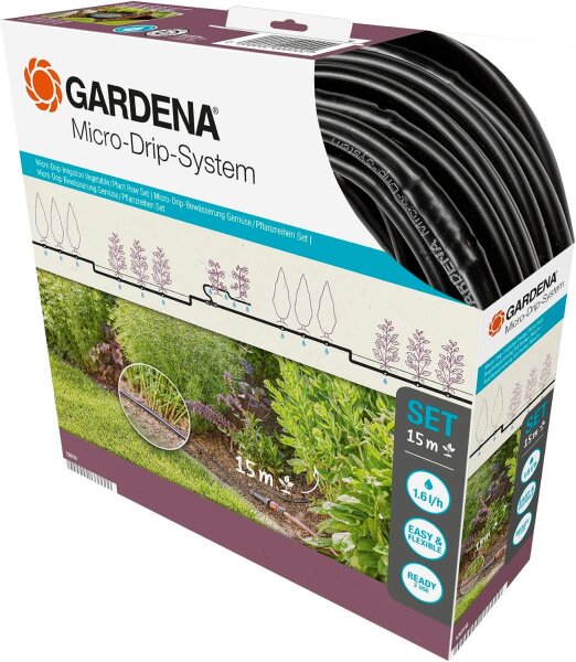 Gardena MDS Start Set Pflanzreihen S Tropfrohr oberirdisch