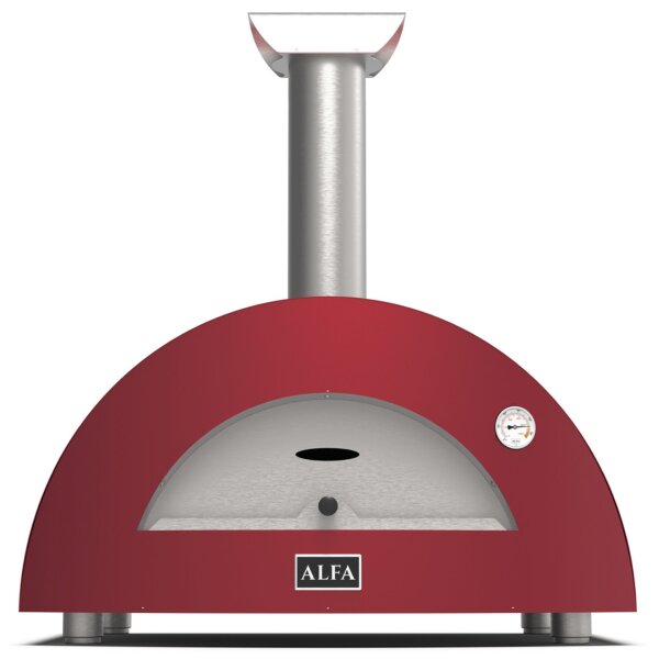 Alfa Forni Moderno 2 Pizze Holz Antik Rot