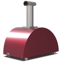 Alfa Forni Moderno 3 Pizze Holz Antik Rot