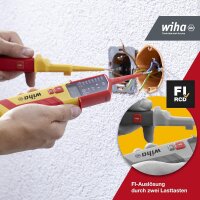 Wiha Spannungs- und Durchgangsprüfer 0,5 - 1.000 V AC, CAT IV inkl. 2x AAA-Batterien I Photovoltaik-tauglich I LED-Anzeige (45217)