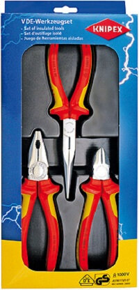 KNIPEX Elektro-Paket 3-teilig Kombi-,Flachzange + Seitenschn.