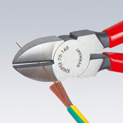 KNIPEX Seitenschneider schwarz atramentiert poliert 160 mm