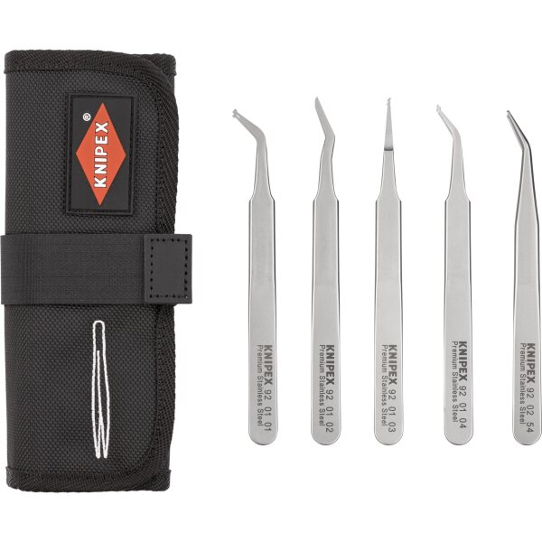 KNIPEX SMD-Präzisionspinzetten -Set, 5tlg