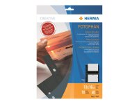 HERMA Fotosichthüllen 130 x 180 mm quer schwarz 10...