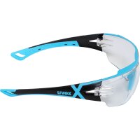 uvex Bügelbrille pheos cx2 schwarz/hellblau