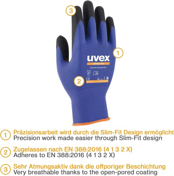 uvex Montagehandschuh athletic lite, Gr. 8