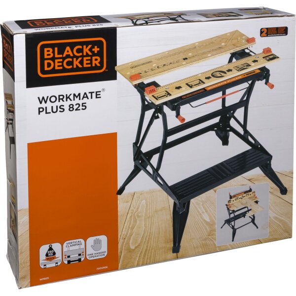 Black&Decker Workmate 740x250mm, 205mm,Vertikalzwinge WM825