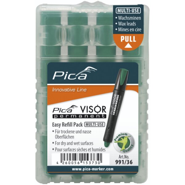 Pica VISOR permanent Ersatzminen -Sets, grün