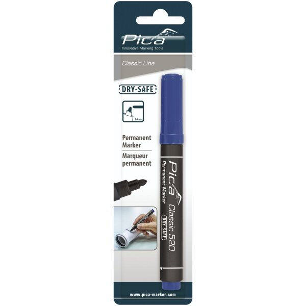 Pica Permanentmarker 1-4mm, Rund spitze, blau / SB