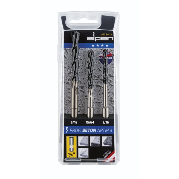 Alpen APTM3 HM-Beton 6kant Set 3-tlg.