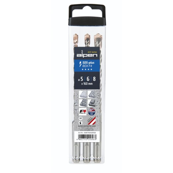 Alpen SDS+ F4 Box 3 tlg. 5-6-8x1 60