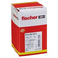 Fischer Nageldübel N 6x60/30 S 100 St.