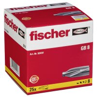 Fischer 50491 Gasbetondübel GB 8, 25 Stück