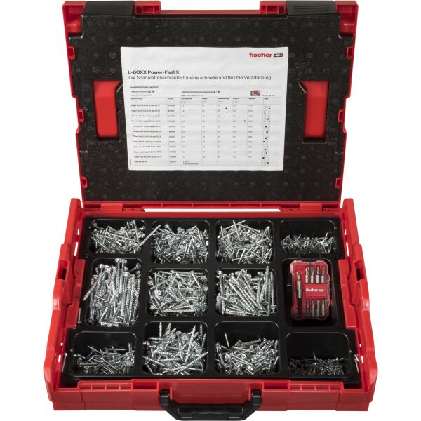 Fischer Power Fast II L-Boxx 102 Schrauben-Set